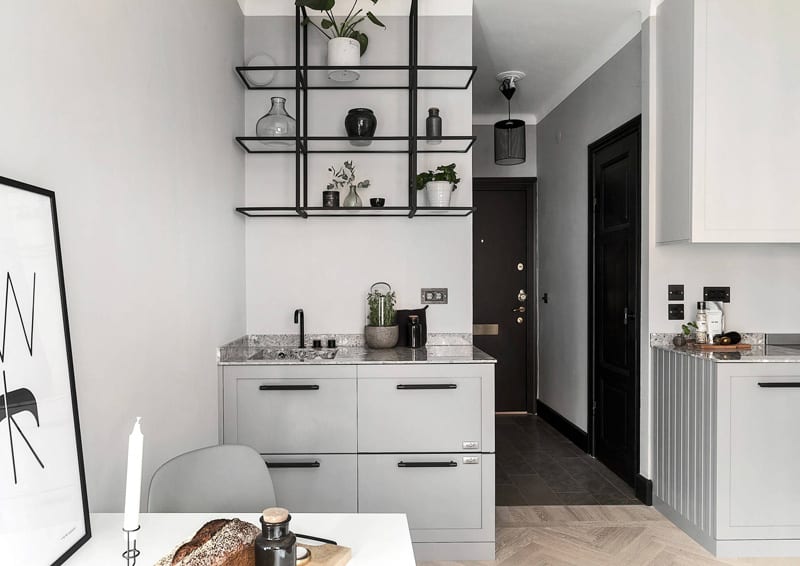 cucina semi - aperta sul soggiorno | progetto Maria Kangärde | fotografia Patrik Jakobsson via Alexander White
